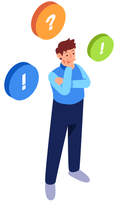 man making decision icon